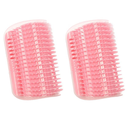 1/2pcs Corner Scrubber Cat Scratcher Massage Brush Scratcher Toy Cat Scratch Board, Wall Corner Cat Brush Pet Groomer Tool Brush Comb Pet Supplies