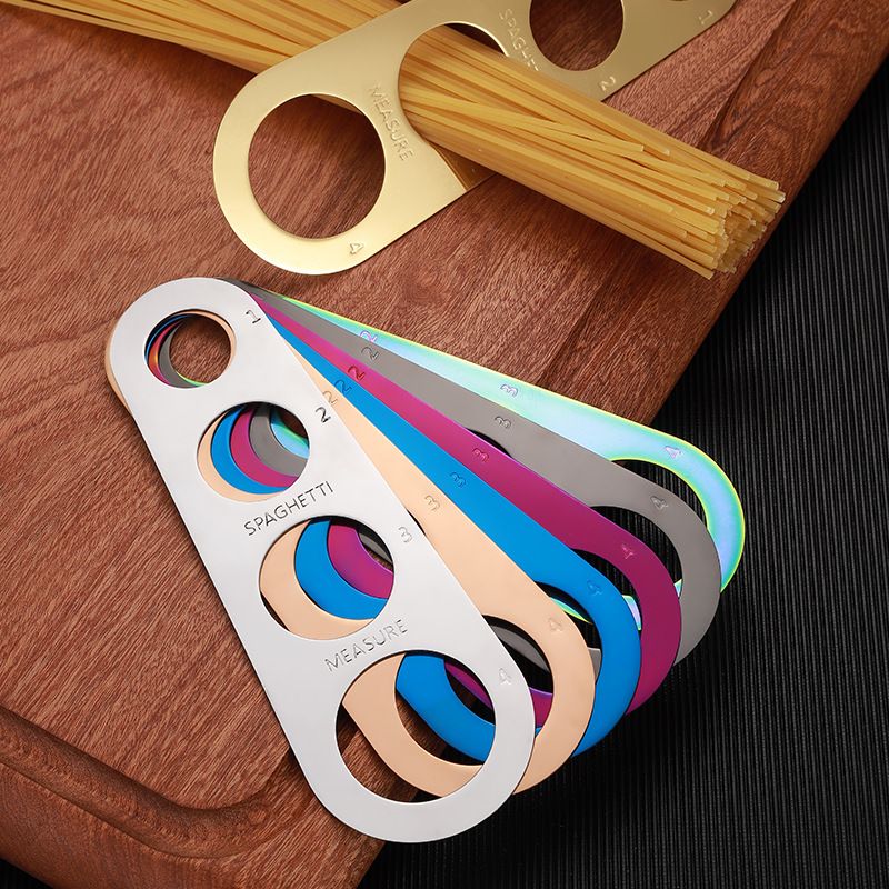 Stainless Steel Spaghetti Measurer Pasta Noodle Measure Cook Kitchen Cake Ruler Tapeline Free Measuring Tool