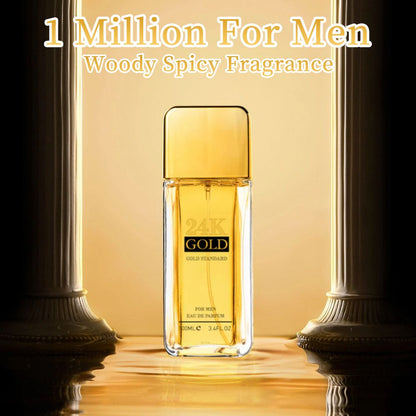 3.4f.0zMen's Eau De Toilette Spray, with Amber & Cinnamon Long-Lasting Perfume, Perfect forDating, Daily Life, Parties, Gift Giving, Notes OfBlood Orange, Grapefruit, Mint