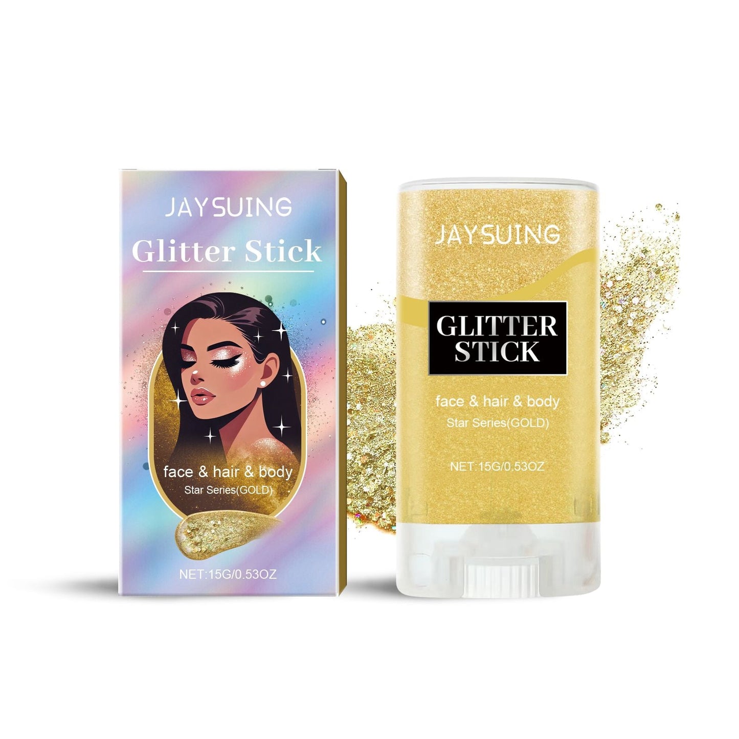Jaysuing Glitter Glitter Stick Party Dance Party Perform Makeup Makeup Face Collarbone Highlights Shine