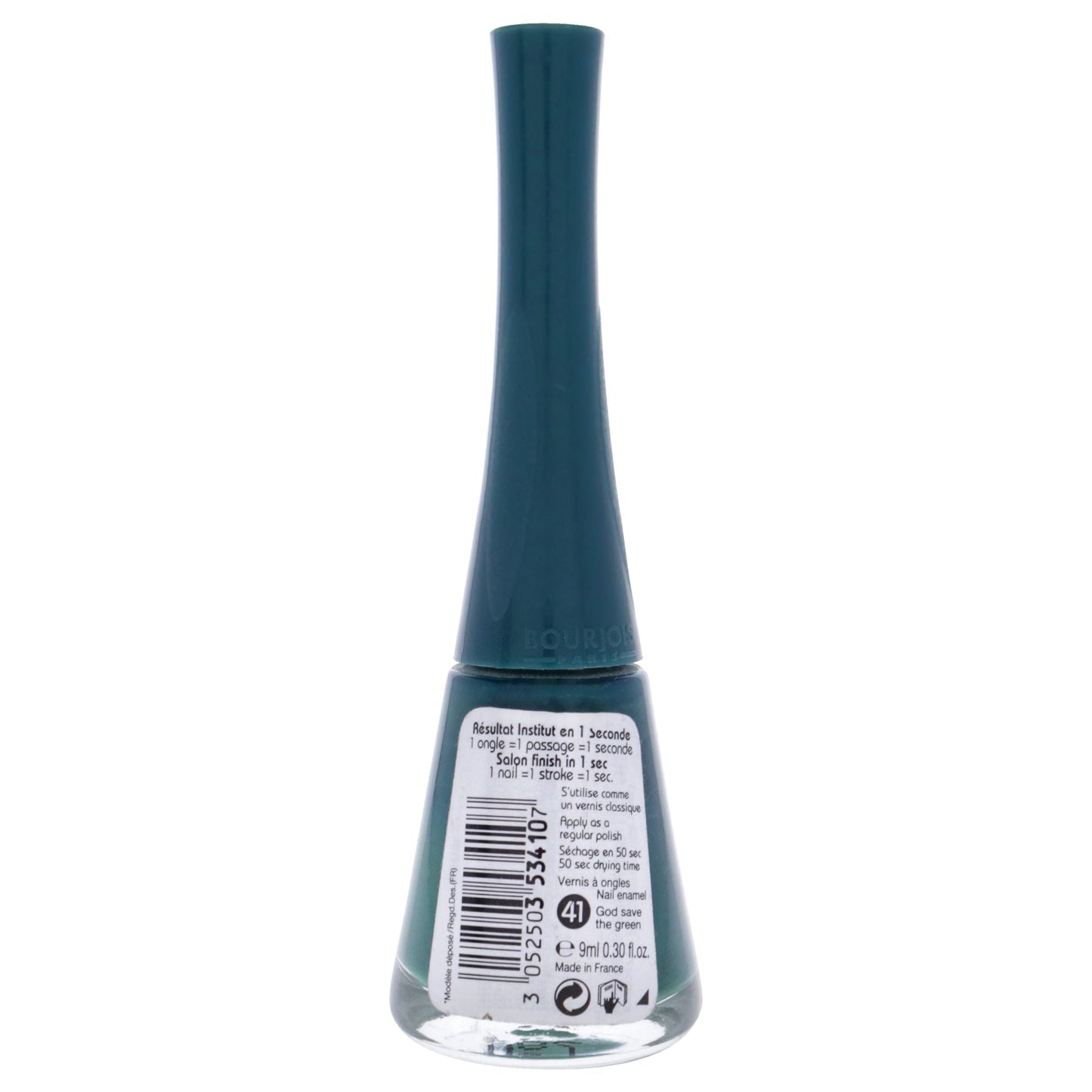 1 Seconde - 41 God Save The Green by Bourjois for Women - 0.3 oz Nail Polish