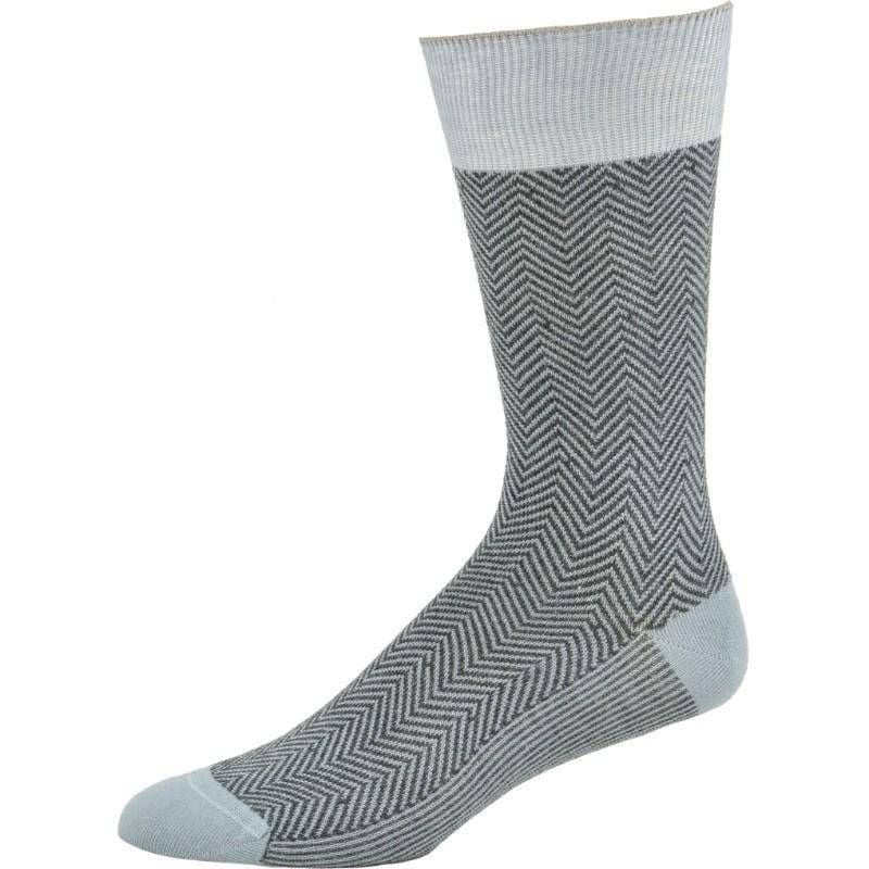 Men's Socks Dark Herringbone Design Crew 3 Pair Packs