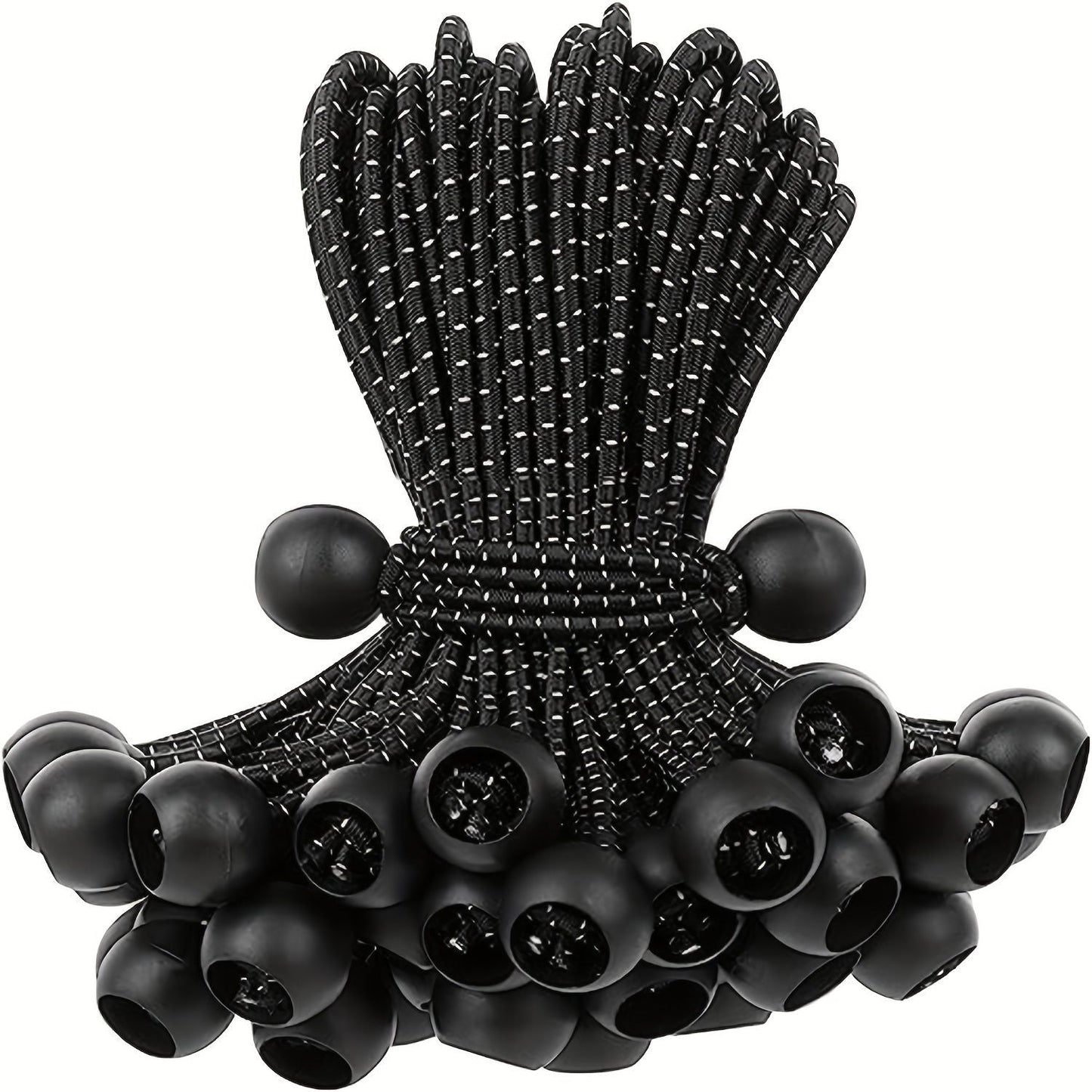 20pcs 6 Inch Bungee Cords, Bungee Balls, Bungee Cords With Balls, Elastic String Ties For Camping, Tents, Tarp, Canopy Shelter, Wall Pipe, Holding Wire And UV Resistant