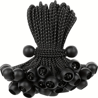 20pcs 6 Inch Bungee Cords, Bungee Balls, Bungee Cords With Balls, Elastic String Ties For Camping, Tents, Tarp, Canopy Shelter, Wall Pipe, Holding Wire And UV Resistant