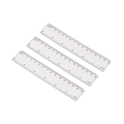 1pc Simple Transparent Ruler Size 6.14*1.18in