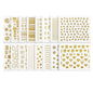 20 Sheets Gold Color Self-Adhesive Nail Stickers DIY Nail Art Decals Decorations Nail Decals