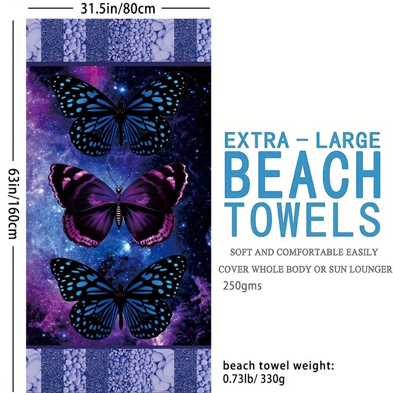 1pc Boho Sandproof Beach Towels, Vacation Beach Accessories, Fast Dry Beach Accessories, For Travel Swim Pool Yoga Camping, Bathroom Accessories