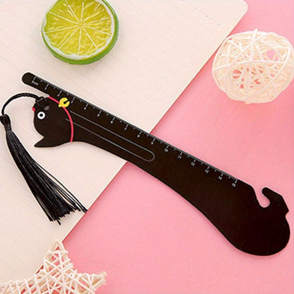 2pcs Cartoon Pet Straight Ruler Bookmarks 5.91inch Scale Ruler Learn Kawaii Stationery Office School Supplies
