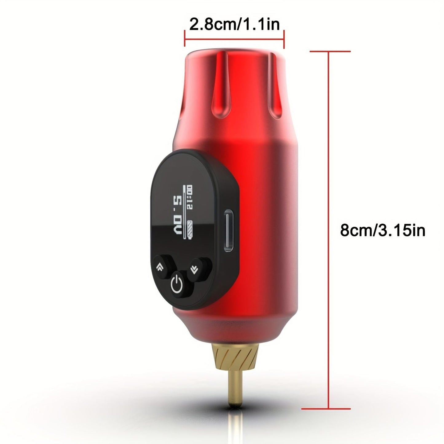 Wireless Tattoo Pen with OLED Display and RCA Connector - Mini Battery Powered Rotary Machine Pen for Professional Tattoo Artists