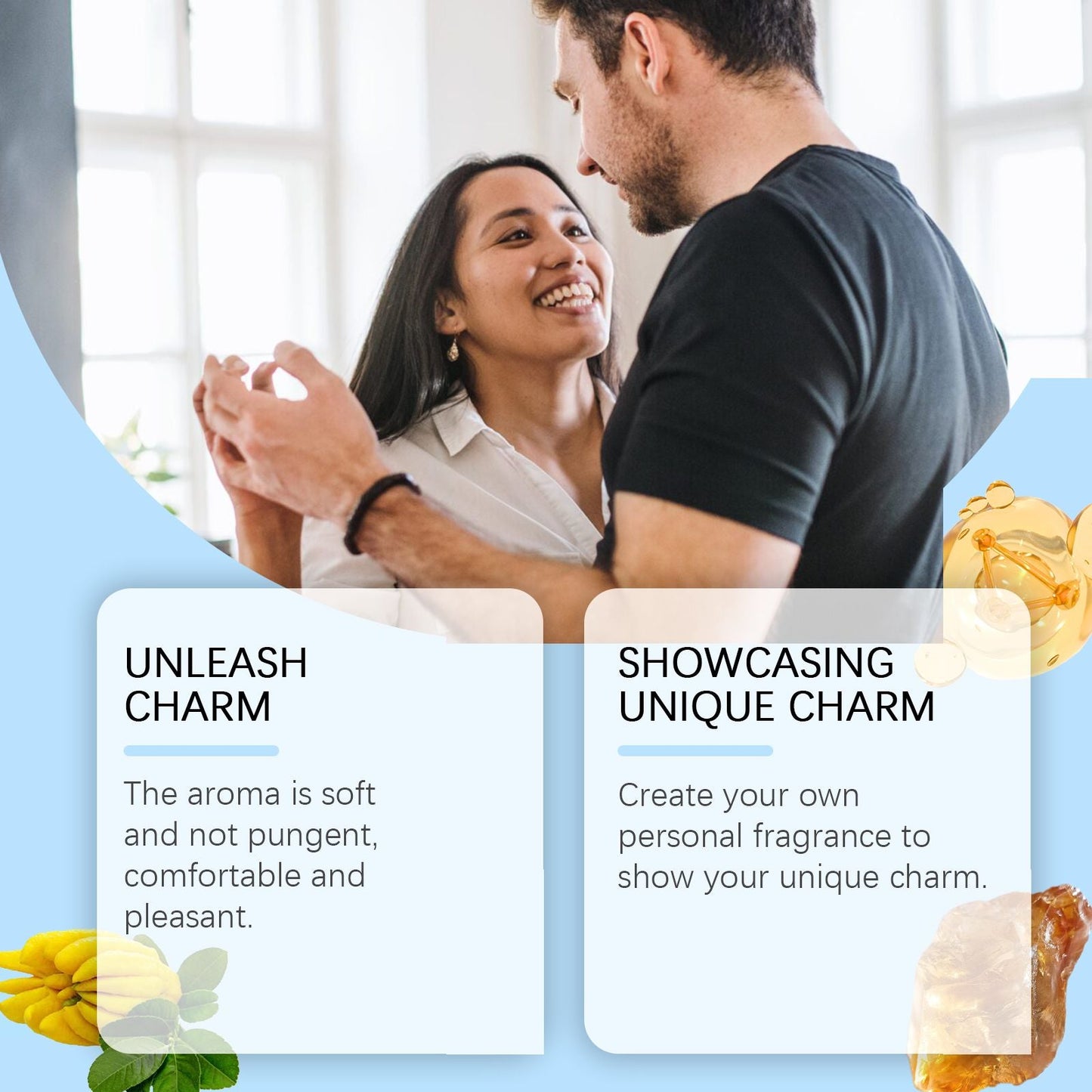 Roxelis Men's Cologne Natural Fresh Without Pungent Charm Plus Mild Aroma Men's Fragrance Water