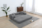 77.9'' Convertible Folding Sofa Bed – 4-in-1 Modular Floor Couch, Corduroy Small Cloud Couch, Compressed Foldable Sleeper Sofa, King Size Futon for Bedroom, Guest Room (Pink)