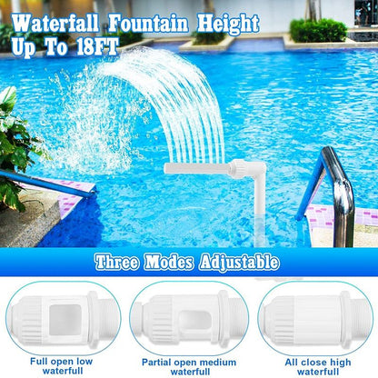Waterfall Swimming Pool Fountain Fish Pond Waterfall Fountain Adjustable Pool Decoration Cooling Spray For Yard