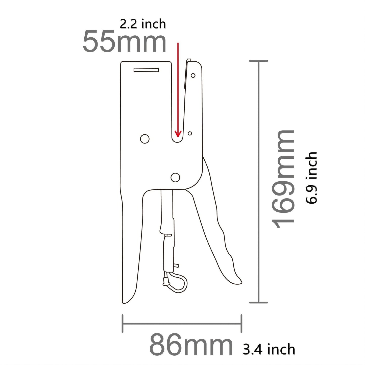 Heavy-Duty Metal Plier Stapler Full-Strip With Staples 1000 Pcs