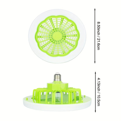 1pc Ceiling Fan With Light, Modern 18inch Remote Control Enclosed Low Profile Ceiling Fan With Light 3 Speed LED Dimming 3 Colors 8 Invisible Bladeless Flush Mount Fan Light Bedroom, Offices