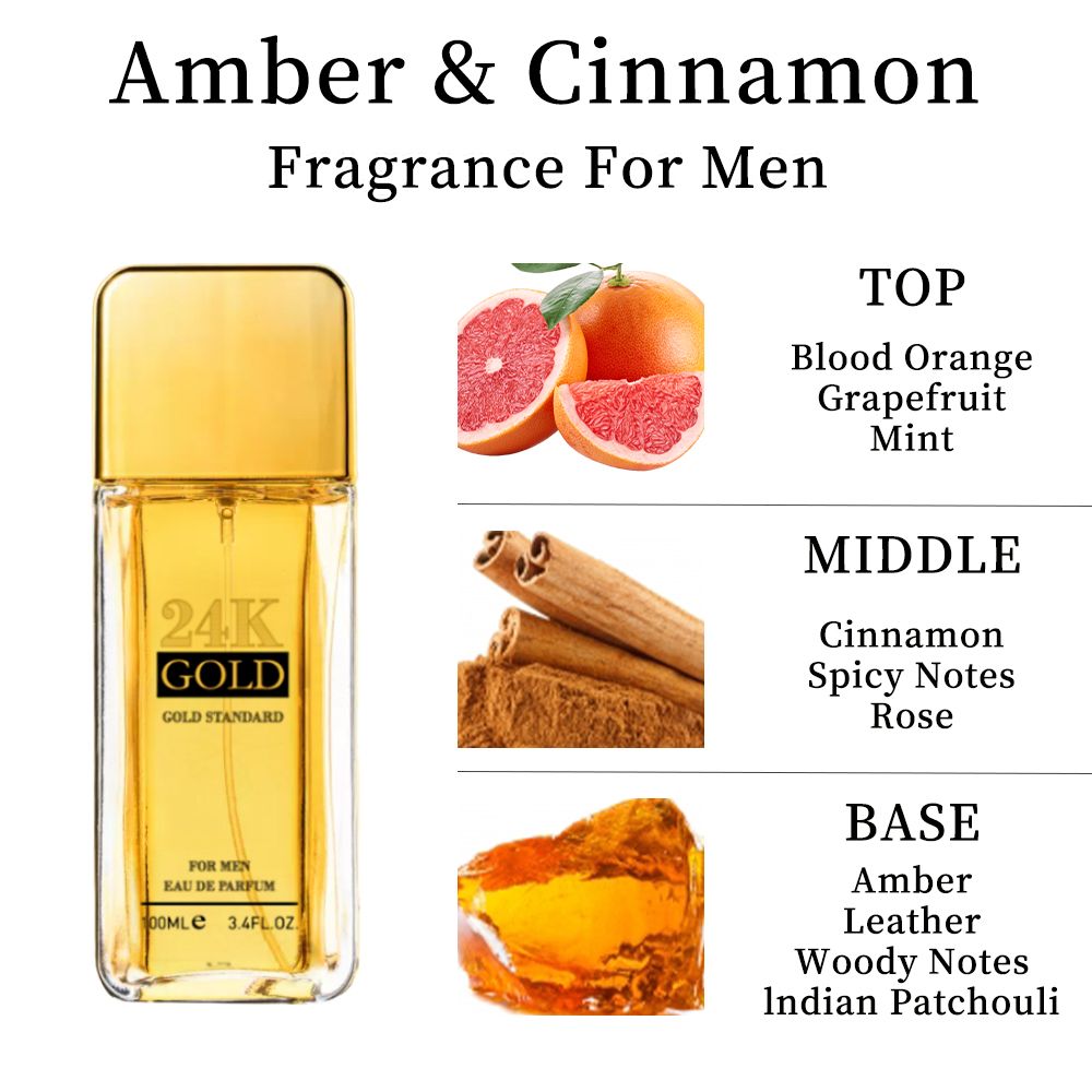 3.4f.0zMen's Eau De Toilette Spray, with Amber & Cinnamon Long-Lasting Perfume, Perfect forDating, Daily Life, Parties, Gift Giving, Notes OfBlood Orange, Grapefruit, Mint