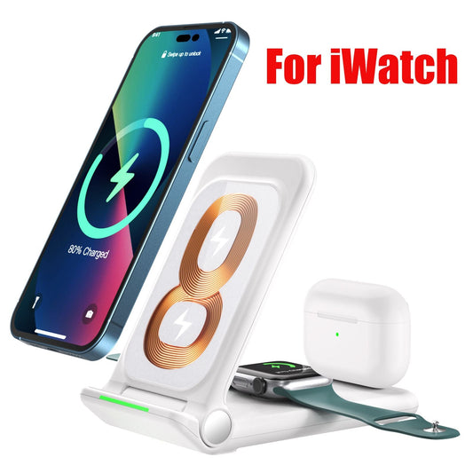 Wireless Chargers 3 in 1 Induction Charger Station for Samsung S22 Ultra Apple Watch Airpods 3 iPhone 14 Pro Max 13 12 11 Xiaomi