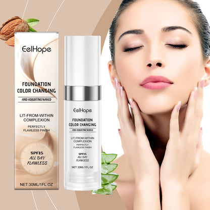 Eelhope Warm Change Concealer Foundation Naturally Moisturizes Face With A Light And Long-Lasting Moisturizing Foundation