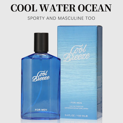 3.4fl Oz Men's Eau De Toilette Spray, Long-Lasting Perfume, Notes Of Mint, Rosemary, Sea Water Flavor, Perfect For Dating, Daily Life, Parties, Gift Giving