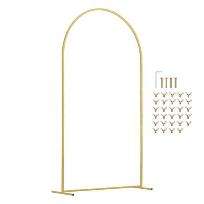 VEVOR Metal Arch Backdrop Stand Set of 2 Stand with Case Connection for Wedding