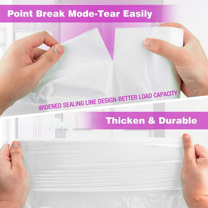 Boxed Disposable Garbage Bag 270 Pieces Puncture Tear Resistant Trash Bags, 8 Gallon Capacity, Kitchen Drawstring Garbage Bags Fresh Clean Scent With Lemon Mint Scent