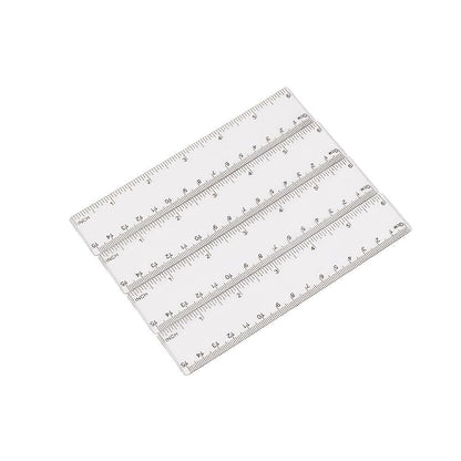 1pc Simple Transparent Ruler Size 6.14*1.18in