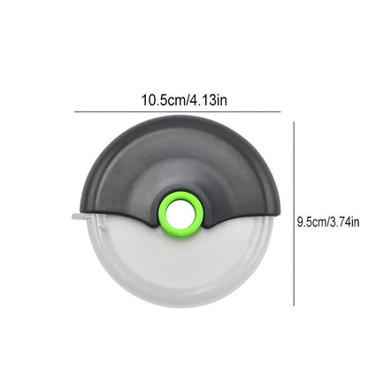 1pc Stainless Steel Round Wheel Cutter With Lid For Cake, Bread, And Pies - Kitchen Baking Tool With Roulette Roller, Suitable For Home Kitchen Baking, Household Pizza Baking