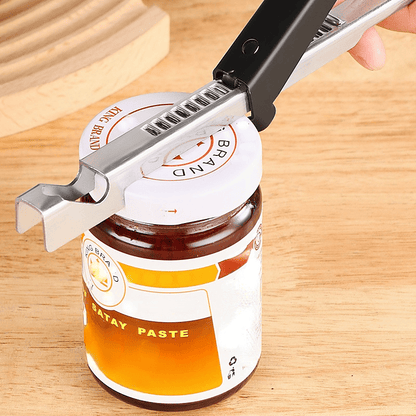 1pc Multi-functional Bottle Opener Can Opener Stainless Steel Cap Opener Labor-saving Cap Universal Bottle Opener For Kitchen