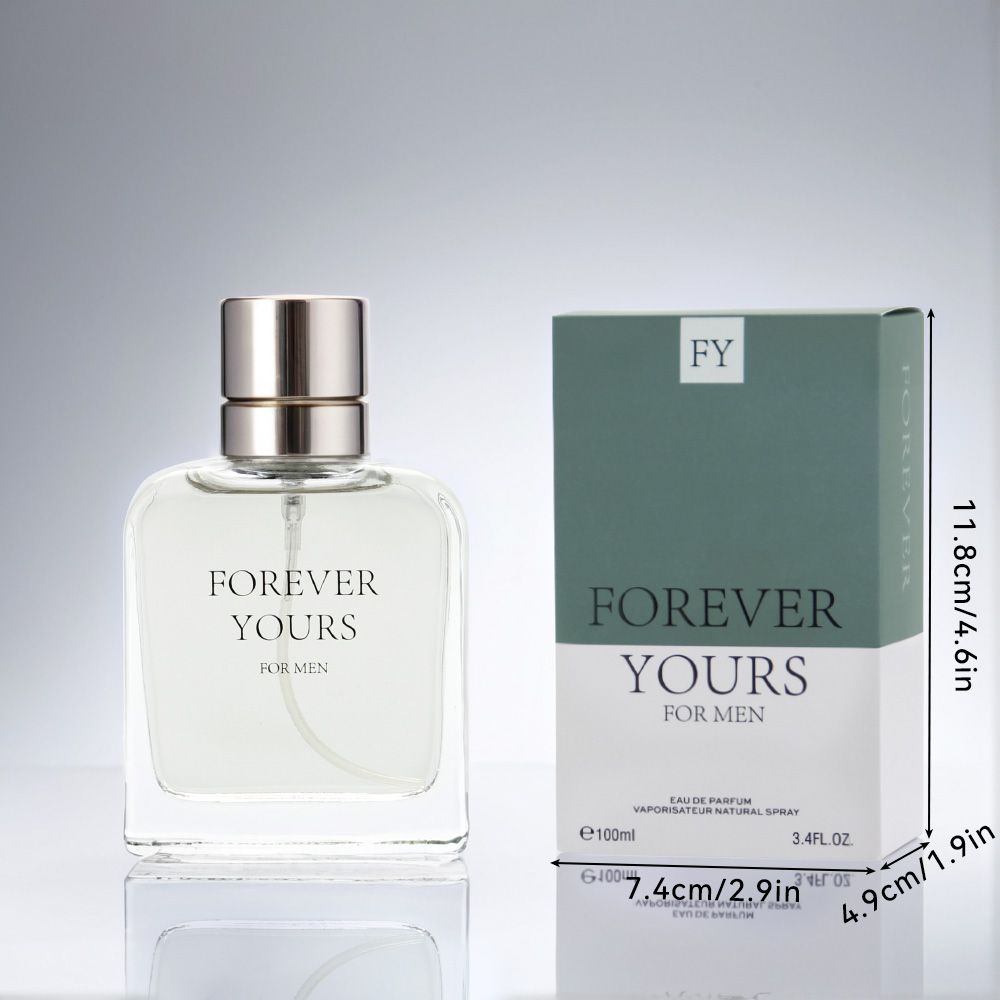 3.4 Fl Oz Men's Eau De Parfum Spray - a Amber Fougere fragrance for men- With Coconut Nectar,Star Anise and Ginger - Medium Intensity Perfume