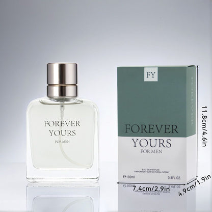 3.4 Fl Oz Men's Eau De Parfum Spray - a Amber Fougere fragrance for men- With Coconut Nectar,Star Anise and Ginger - Medium Intensity Perfume