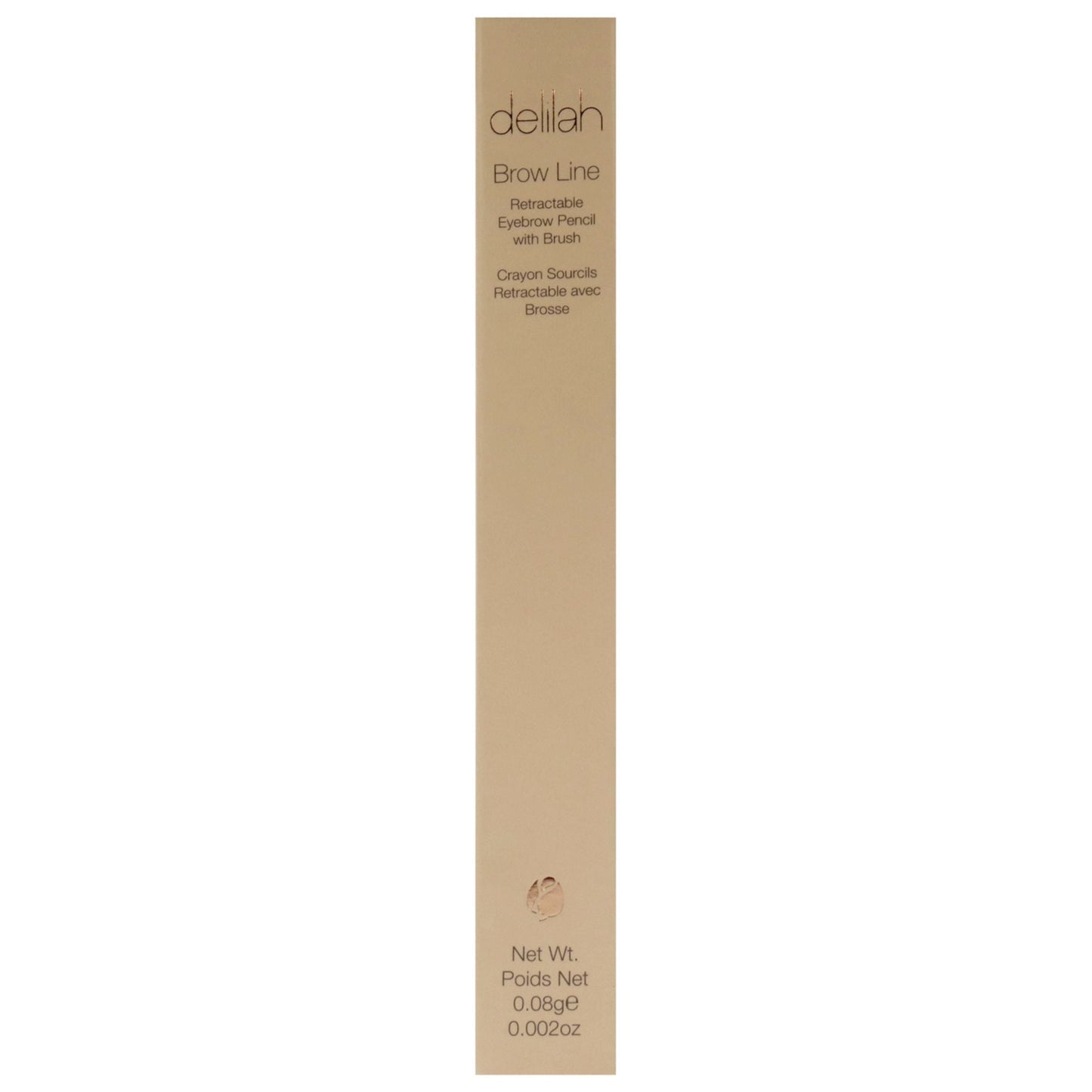 Brow Line Retractable Eyebrow Pencil With Brush - Sable by Delilah for Women - 0.002 oz Eyebrow