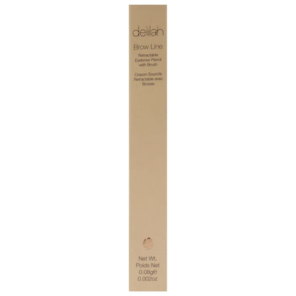 Brow Line Retractable Eyebrow Pencil With Brush - Sable by Delilah for Women - 0.002 oz Eyebrow