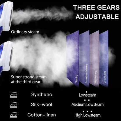 800W Handheld Electric Steam Anti-Scalding Anti Dripping Portable Iron Garment Steamer Fabric Clothes Laundry Steam Brush with 3 Adjustable Steam