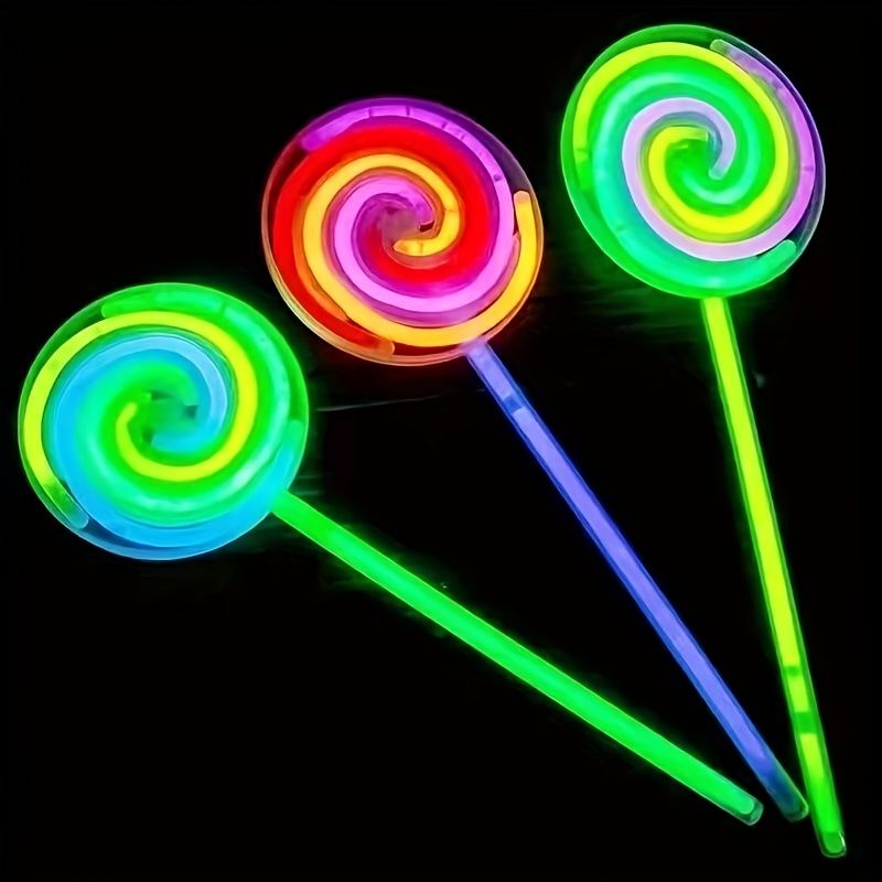 Light Up Spinning Lollipop Wand, Lollipop Glow Sticks, Princess Fairy Wand Spinner, Halloween Party Favor, Birthday Gift, Dress Decoration