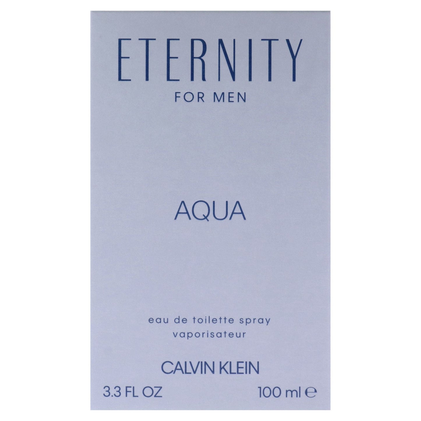 Eternity Aqua by Calvin Klein for Men - 3.3 oz EDT Spray