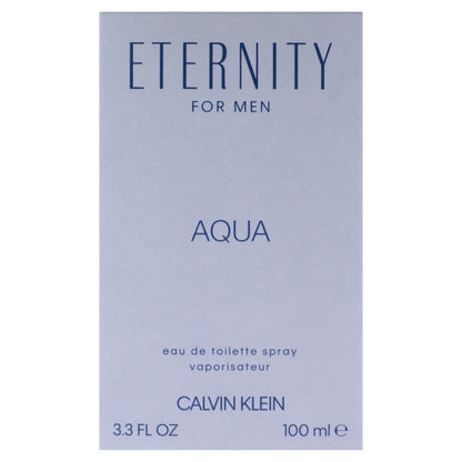 Eternity Aqua by Calvin Klein for Men - 3.3 oz EDT Spray
