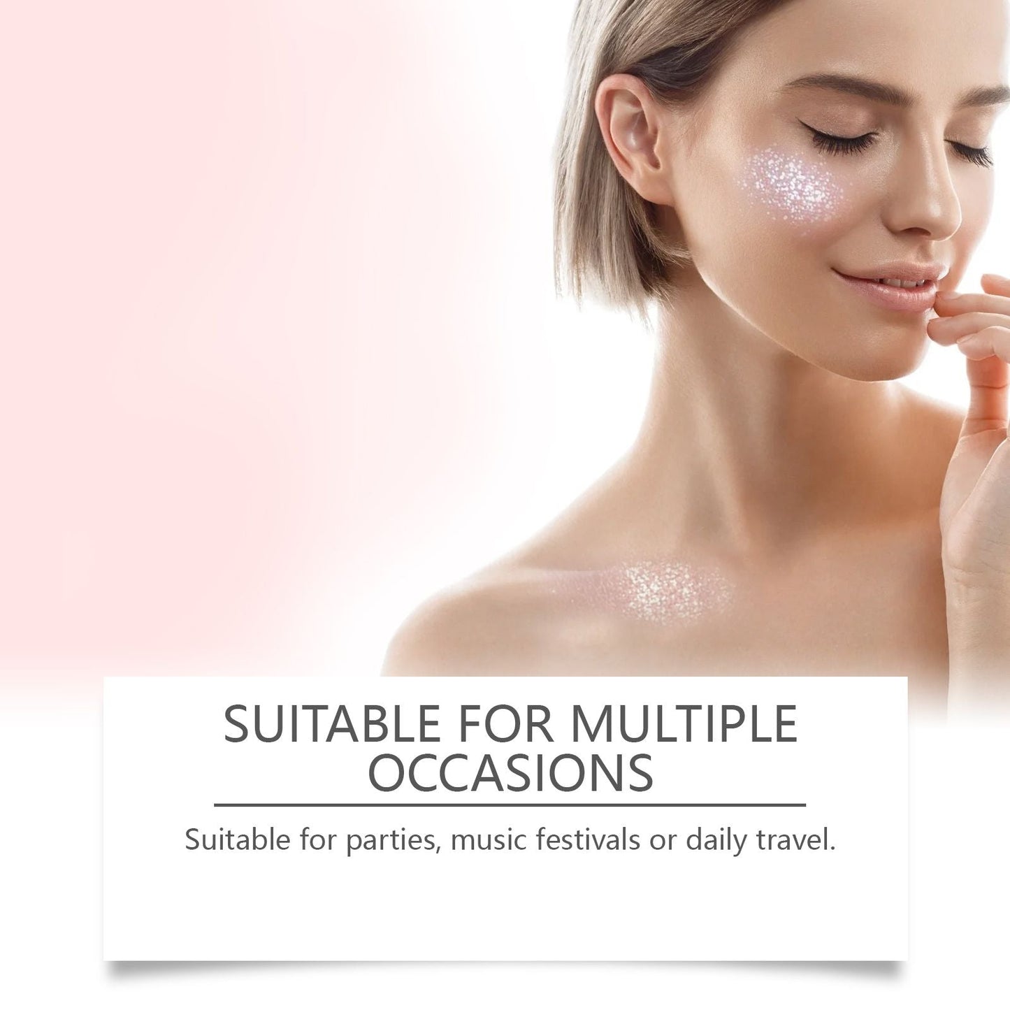 Jaysuing Glitter Gel, Prom Party Rave Stereoscopic Highlight Natural Shine Face Body Gel