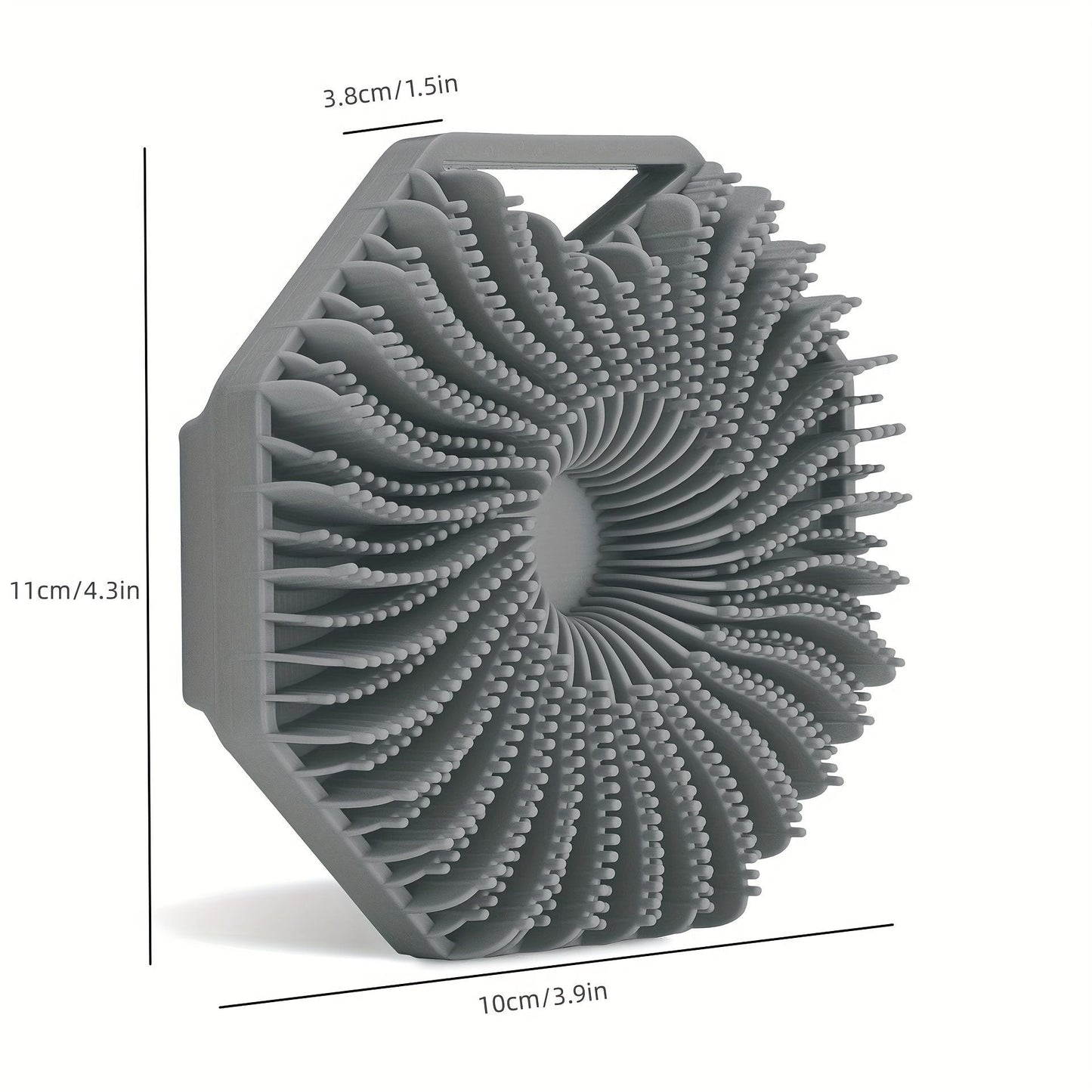 1pc Soft Silicone Body Brush Bath Body Brush, Massage Rubbing Device, Natural Bristle, Soft Scrubber, For Shower And Exfoliating