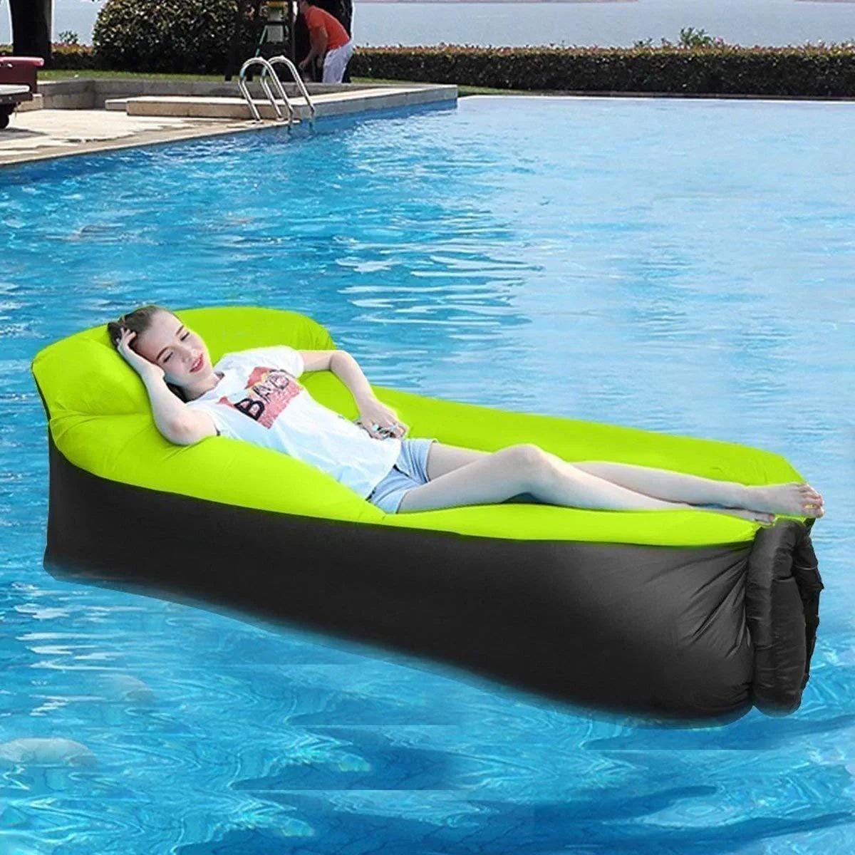 Inflatable Lounger, Portable,Waterproof For Backyard Lakeside Beach Traveling Camping Picnics & Music Festivals Camping, Lazy Inflatable Sofa