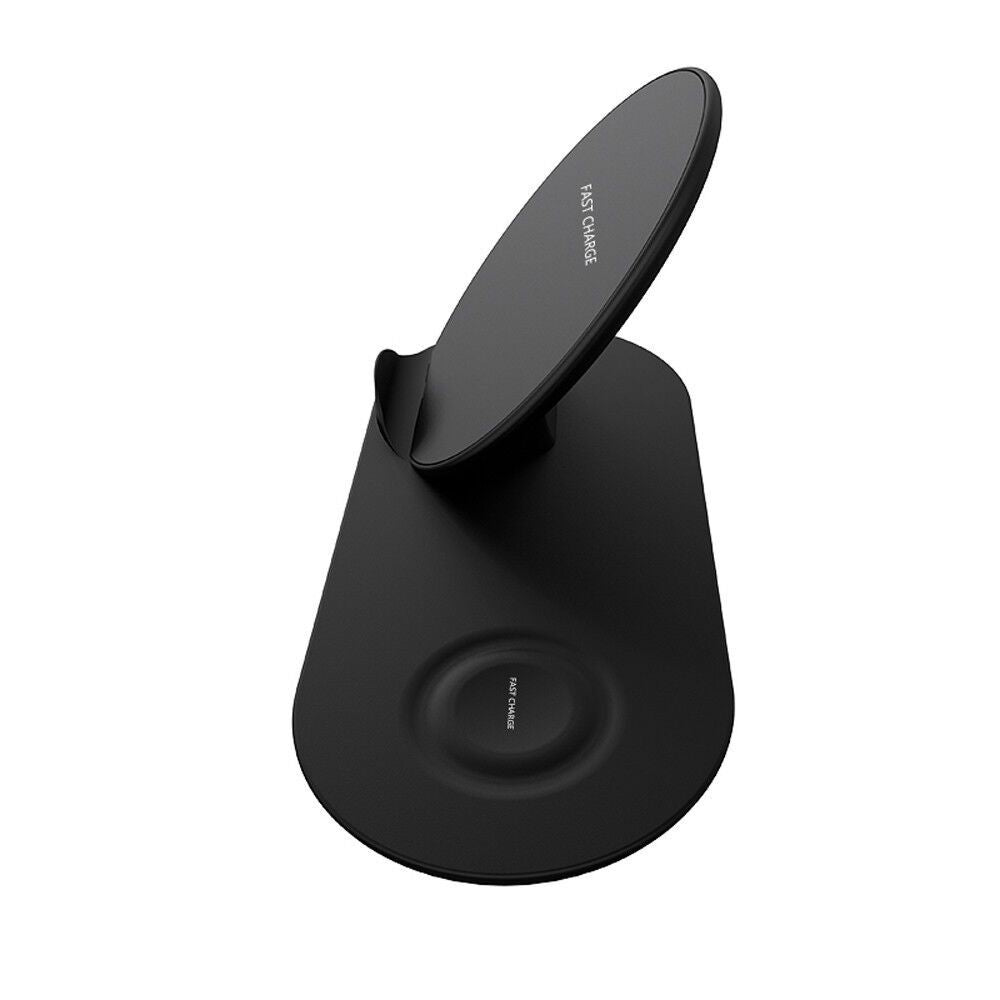 Wireless QI Phone+Watch Charger For iPhone Samsung Duo Dock Dual Fast Charging