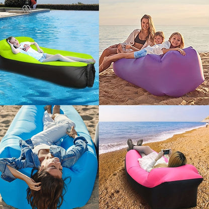 Inflatable Lounger, Portable,Waterproof For Backyard Lakeside Beach Traveling Camping Picnics & Music Festivals Camping, Lazy Inflatable Sofa