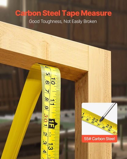 2 Packs Tape Measure 25ft Retractable Imperial Metric for Outdoor Decoration