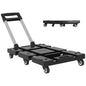 Folding Hand Truck 330lbs, Portable Heavy Duty Dolly Cart, 6 Wheels Collapsible Luggage Cart with 1 Elastic Ropes - Compact Trolley Cart for Easy Moving