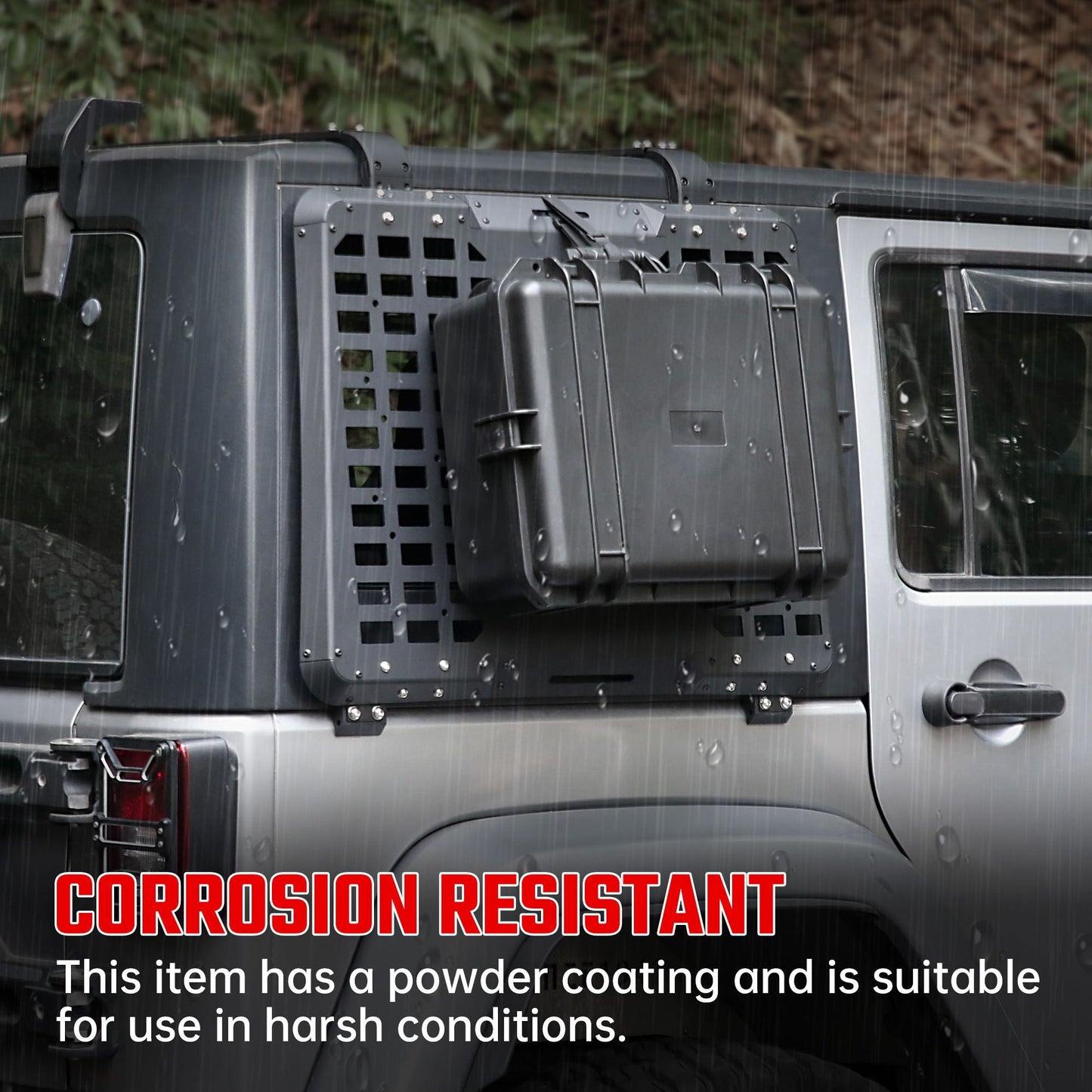 Rear Window Storage Panel,Window Cargo Shelf Compatible with Jeep Wrangler 2007-2018 JK 4 Doors Tactical Storage System Multifunctional Flank Kit 2PCS