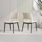 Modern minimalist black PU leather Dining Chairs Set of 2, comfortable backrest design, metal leg support, suitable for restaurants, kitchens, and offices.