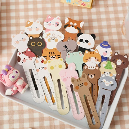 30pcs Cartoon Cute Ruler Bookmarks
