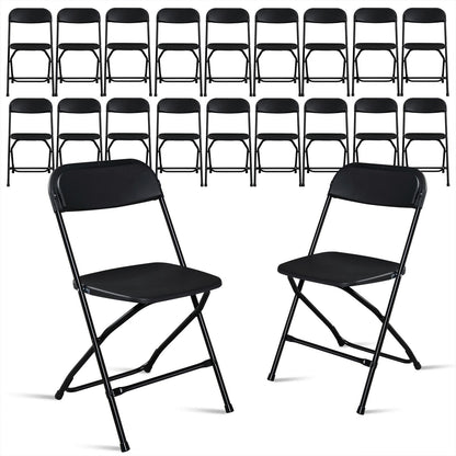 10PCS Heavy Duty Folding Chair 350lbs Capacity Metal Frame Portable Event Chair for Indoor Outdoor Use Stackable and No Assembly Required