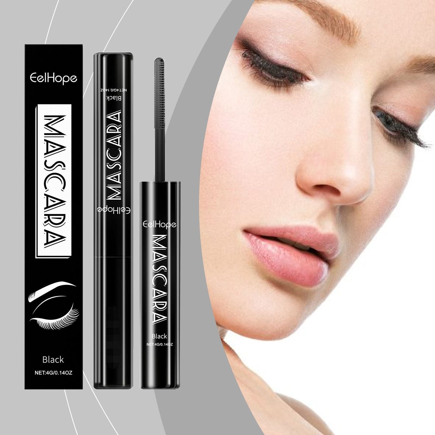 Eelhope Black Maa Long-Lasting Long-Lasting Makeup Natural Beautiful Curling Does Not Easily Stain Black Maa