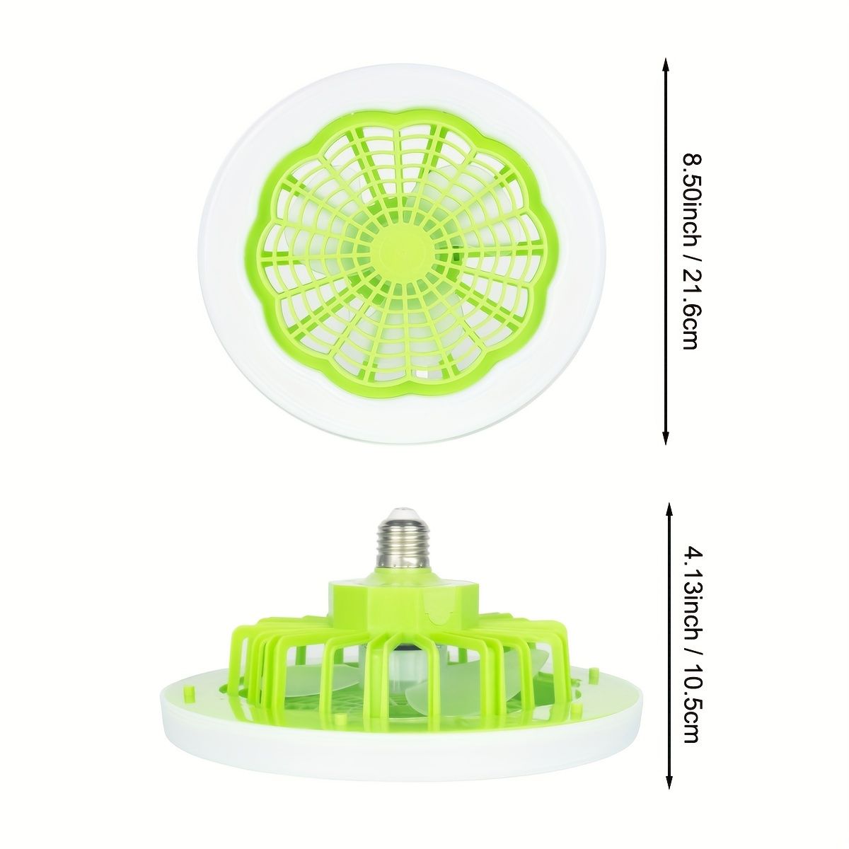 1pc Ceiling Fan With Light, Modern 18inch Remote Control Enclosed Low Profile Ceiling Fan With Light 3 Speed LED Dimming 3 Colors 8 Invisible Bladeless Flush Mount Fan Light Bedroom, Offices