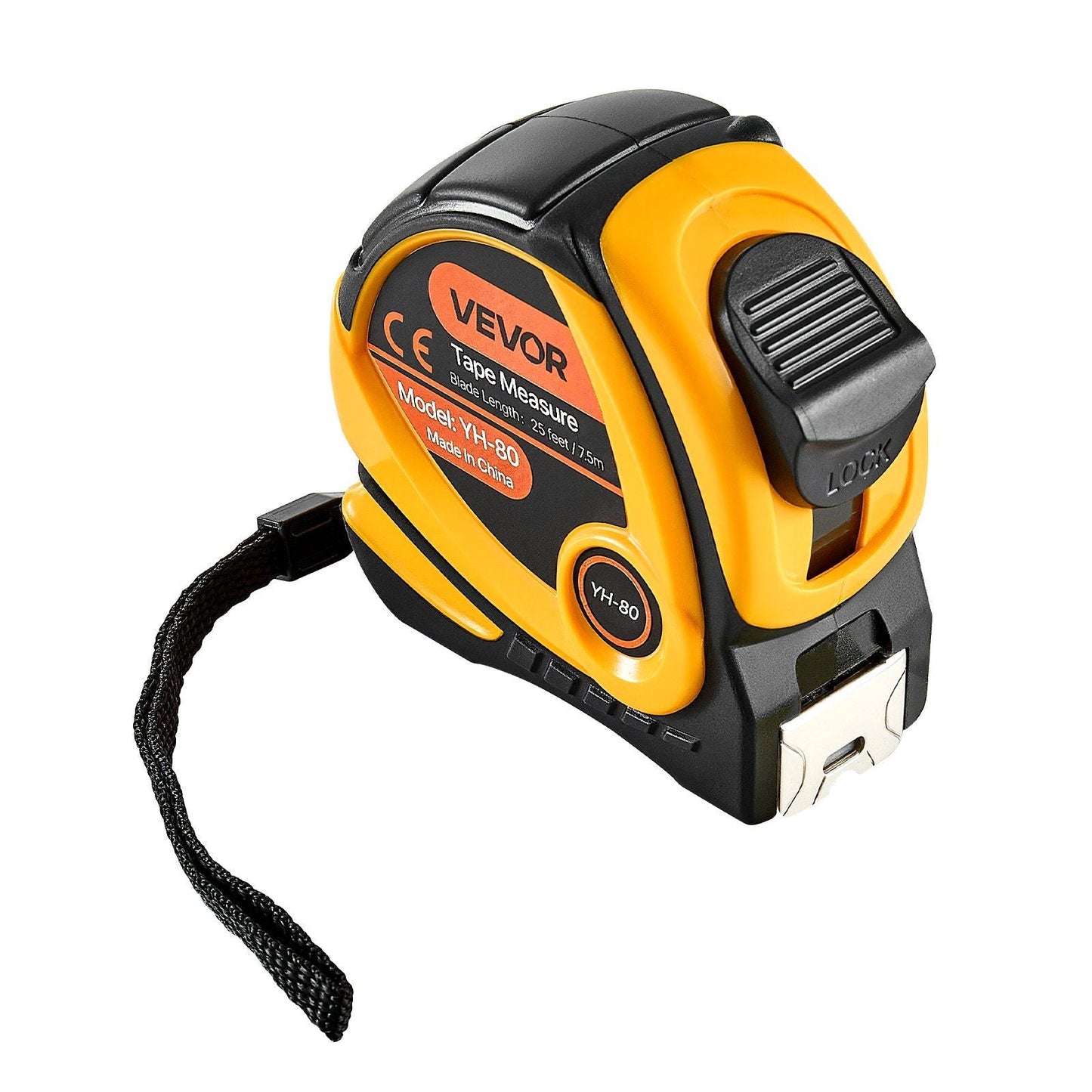 Tape Measure 25ft Retractable Imperial Metric ABS Case for Outdoor Decoration