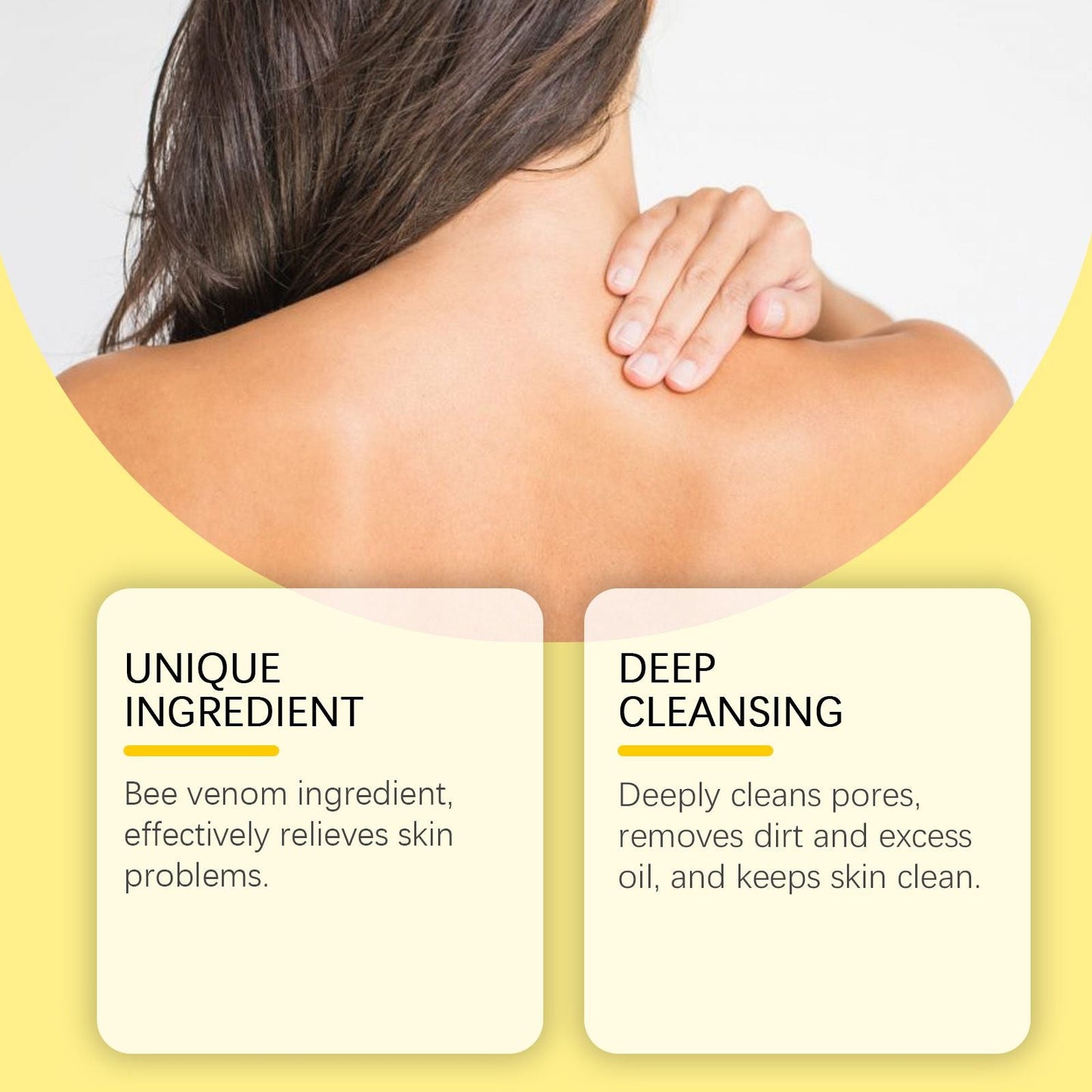 OUHOE Derma Care Bee Soap, Repair Skin Moisturizing Skin Care Improve Skin Cleansing Foam Body Soap